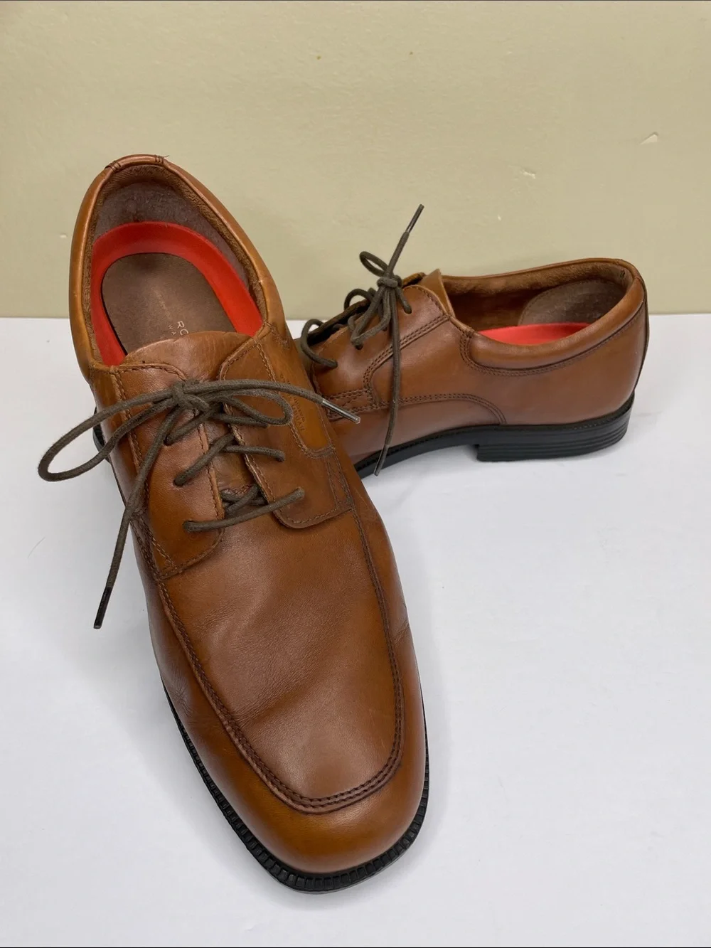 ROCKPORT Leather Apron Toe Slip Resistant Hydro Shield Waterproof Shoes 11.5